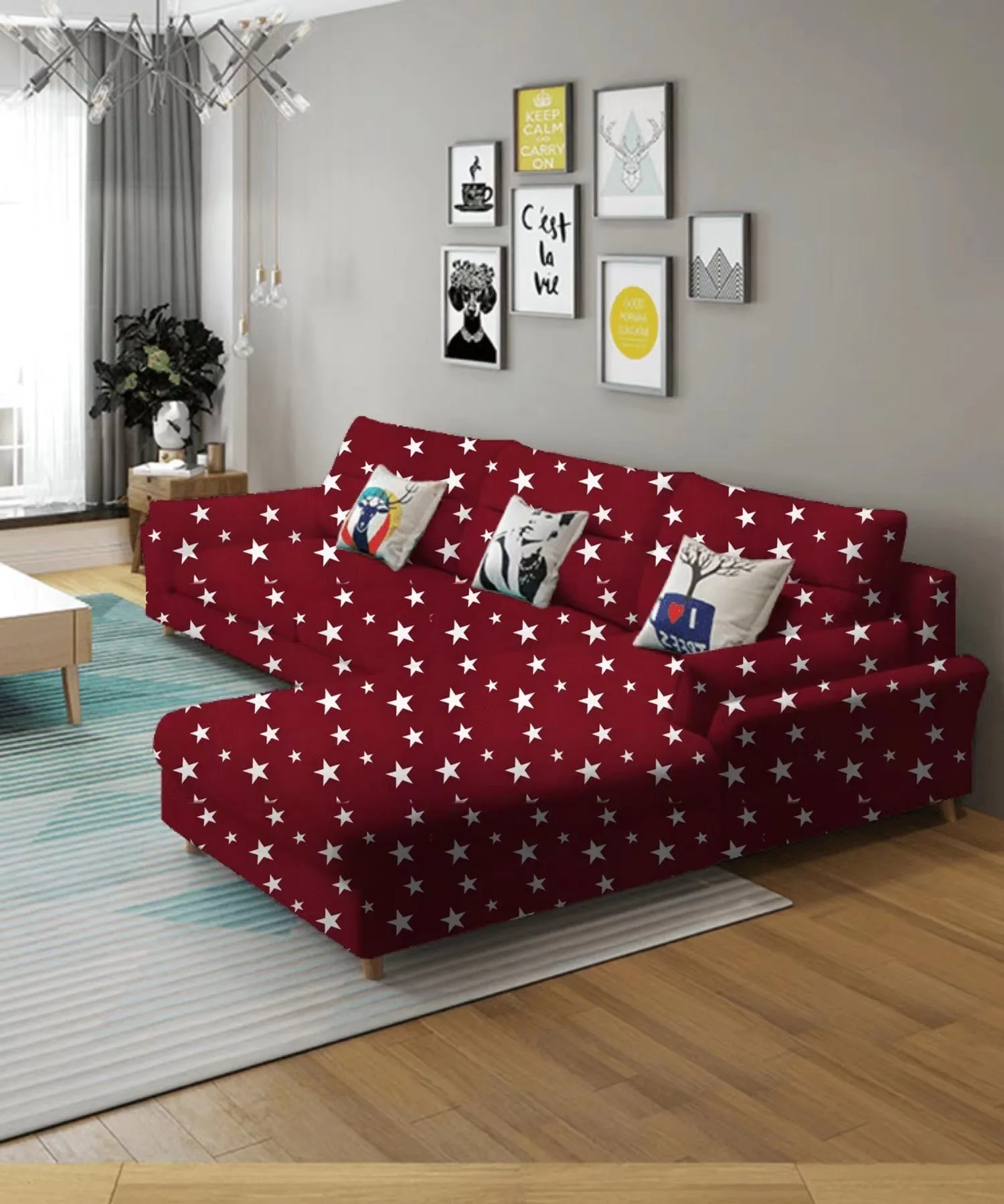 100% Cotton Half Panama Printed Fabric / Canvas printed Fabric / Stars Digital Print  Fabric