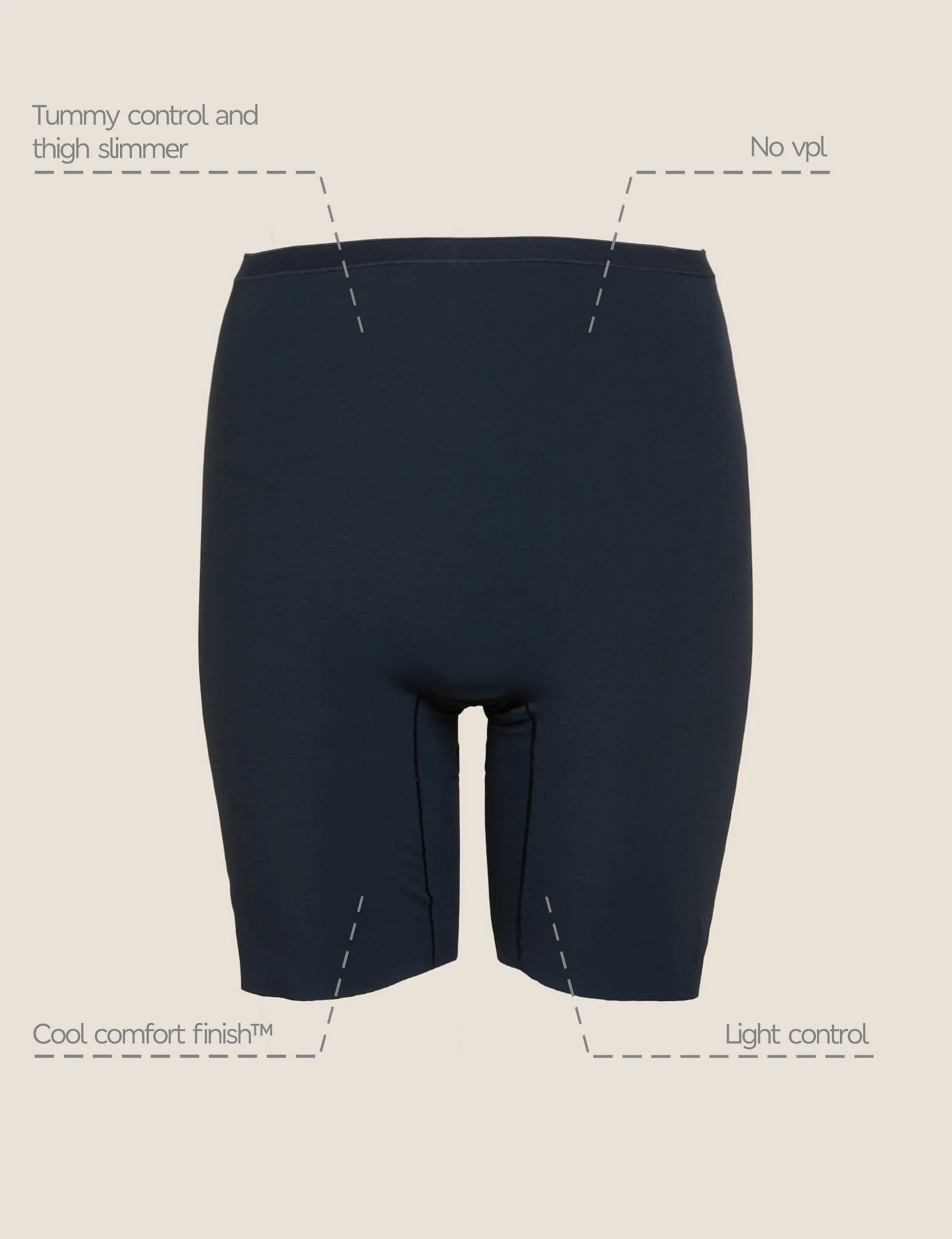 2 pcs. Marks & Spencer Lightweight Thigh Slimming Shorts, Black
