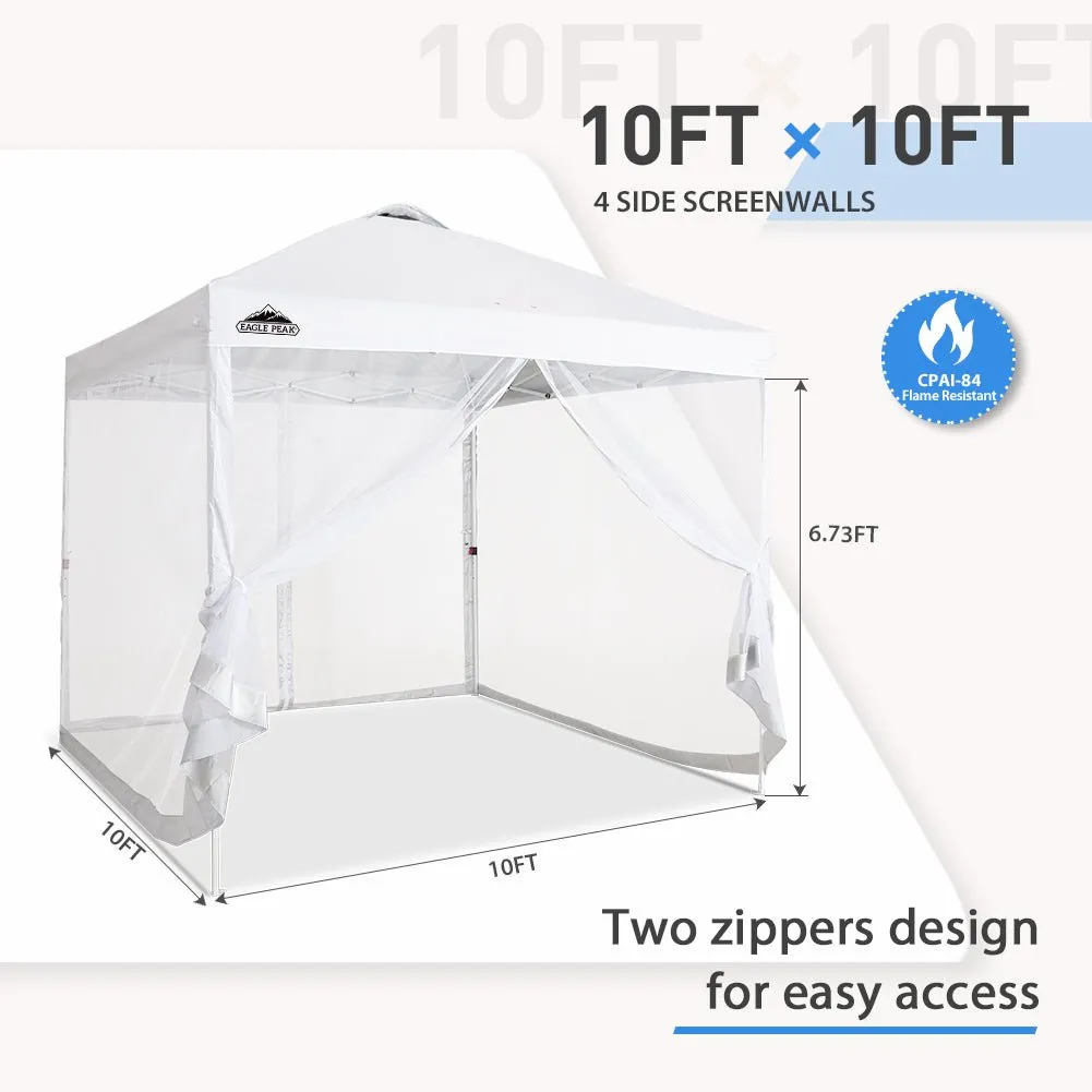 4 Mesh Sidewalls for EAGLE PEAK 10x10 Straight Leg Pop Up Canopy