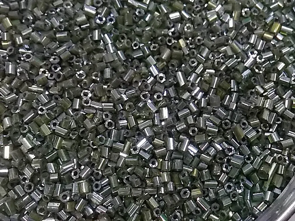 Army Green Transparent 2 Cut Glass Seed Beads