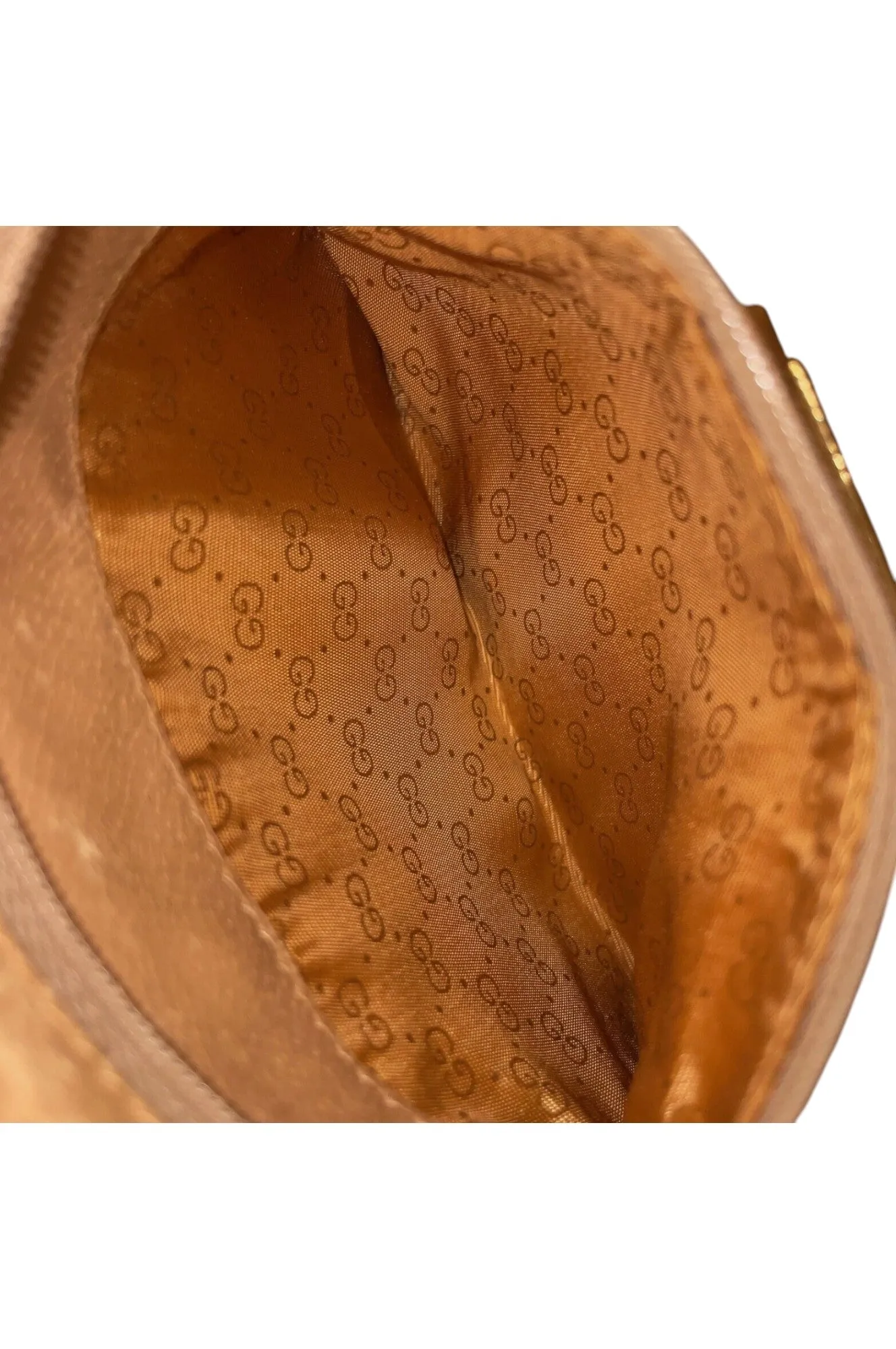 Auth Gucci Old Micro GG PVC Brown Round Shoulder Bag With Pouch Set SKS0200042