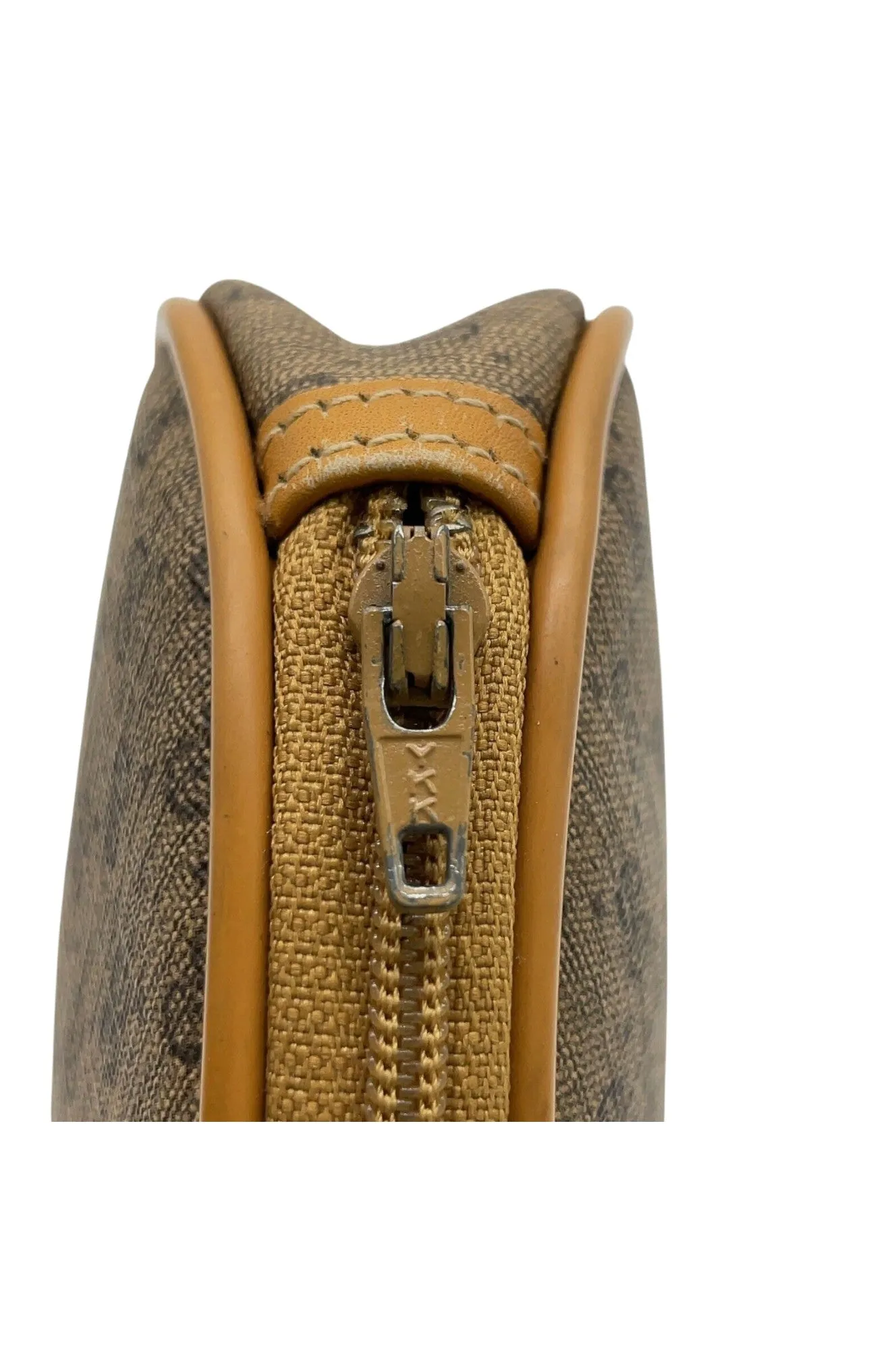 Auth Gucci Old Micro GG PVC Brown Round Shoulder Bag With Pouch Set SKS0200042