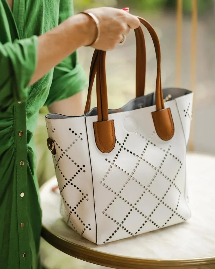 BABY BERMUDA TOTE BAG WHITE
