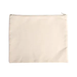 Bags - Pouch with Zipper - Canvas Texture - 22cm x 28cm
