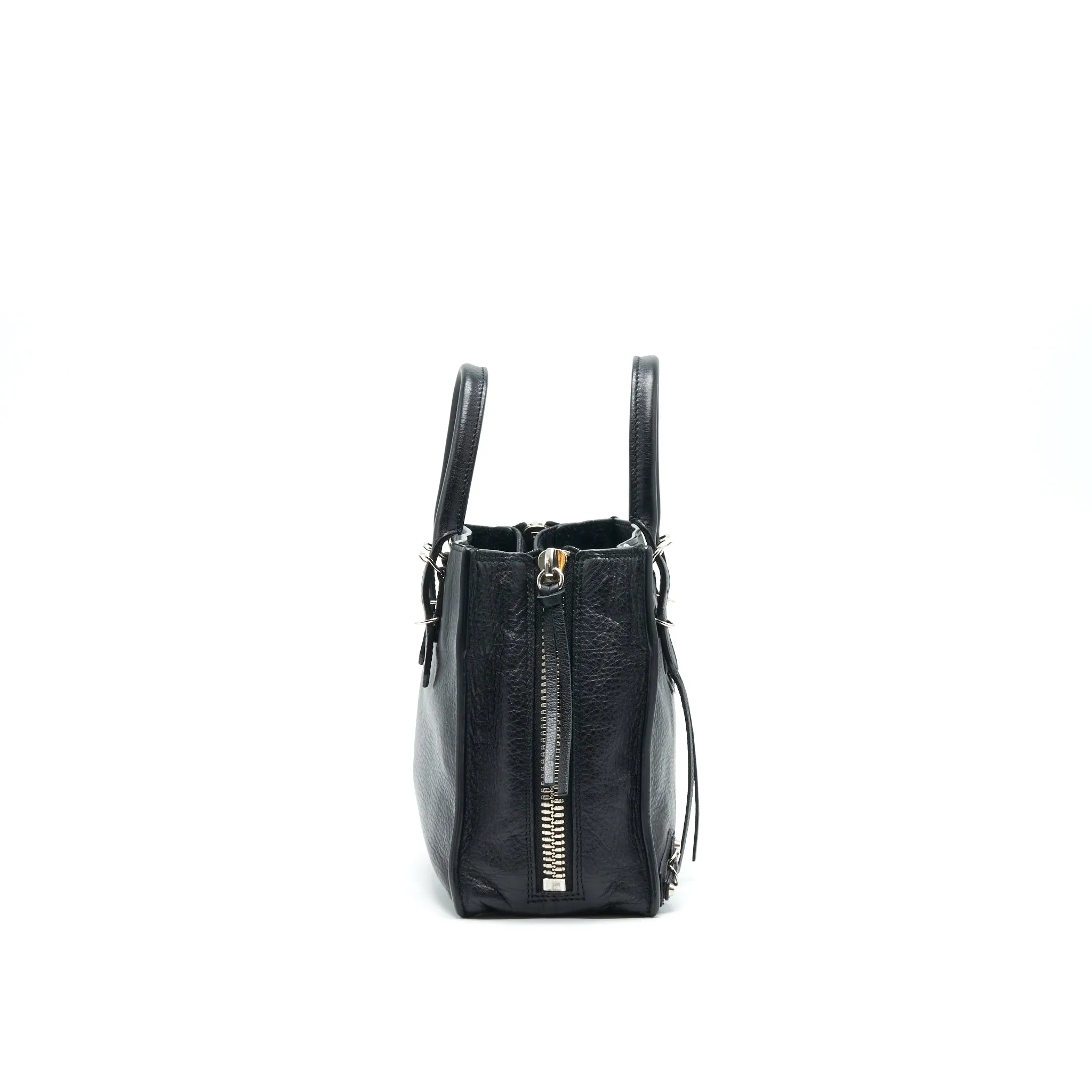 Balenciaga Papier Mini A4 Classic Studs Bag Leather Mini Black