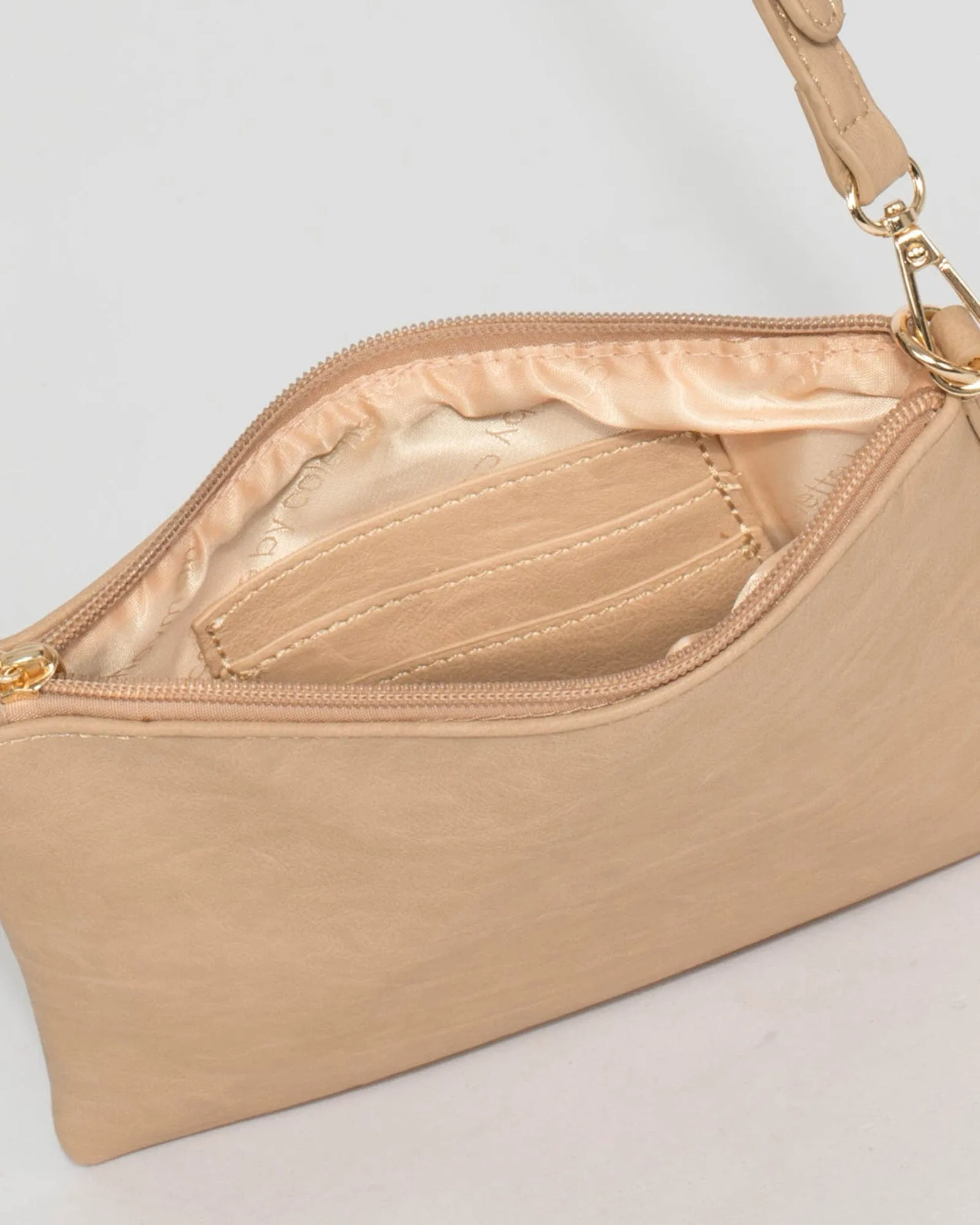 Beige Strap Crossbody Bag