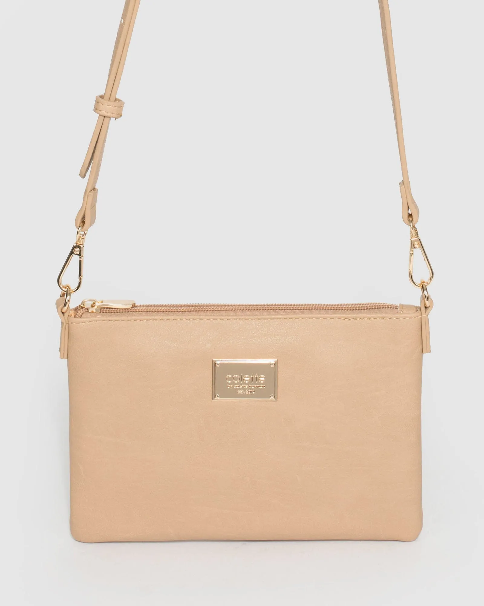 Beige Strap Crossbody Bag