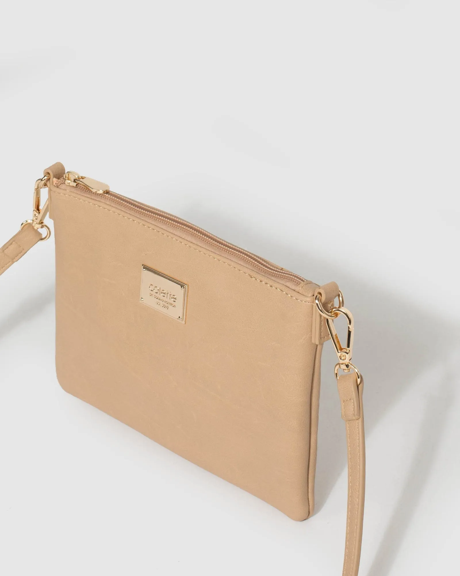 Beige Strap Crossbody Bag