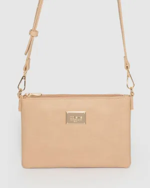 Beige Strap Crossbody Bag