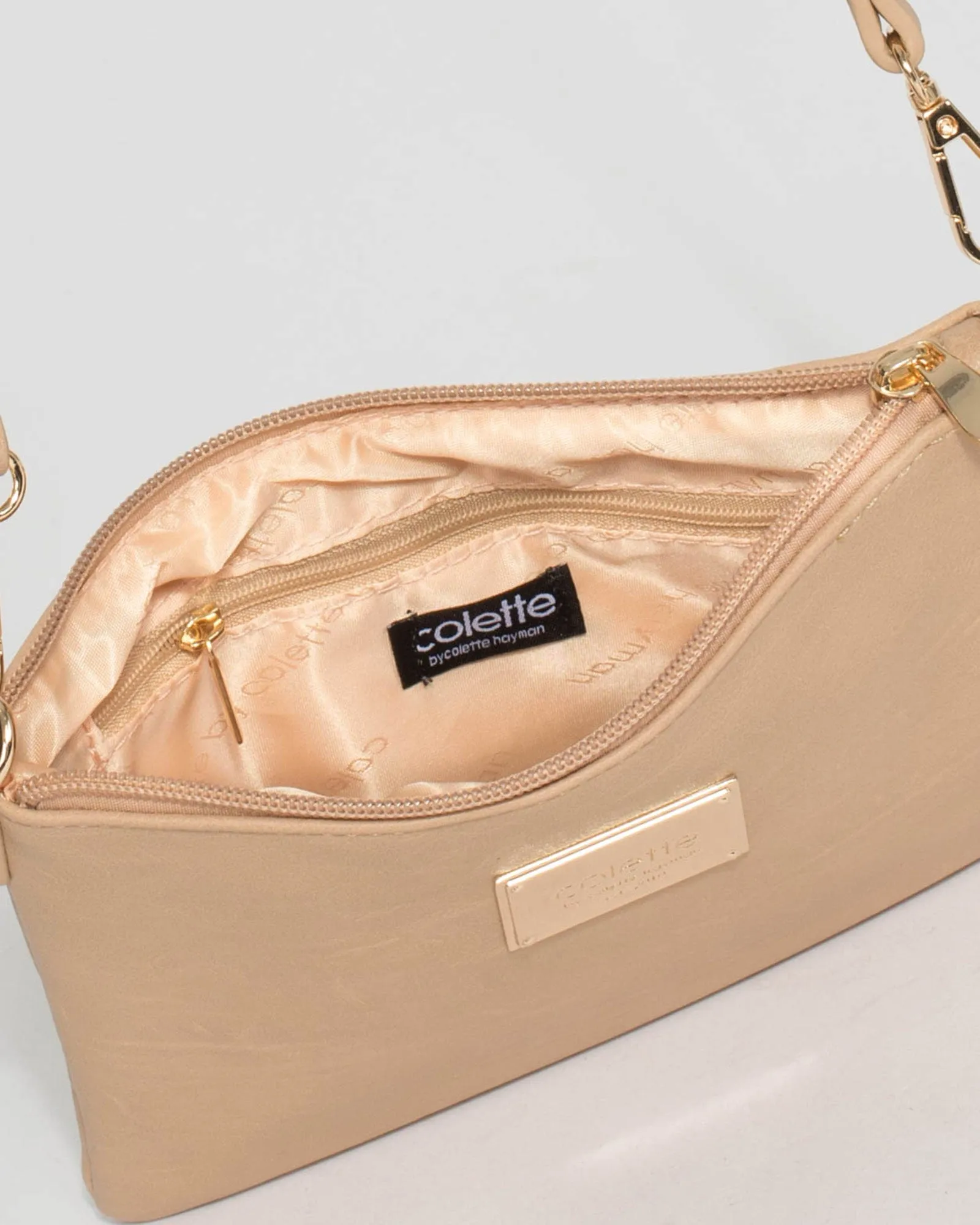 Beige Strap Crossbody Bag
