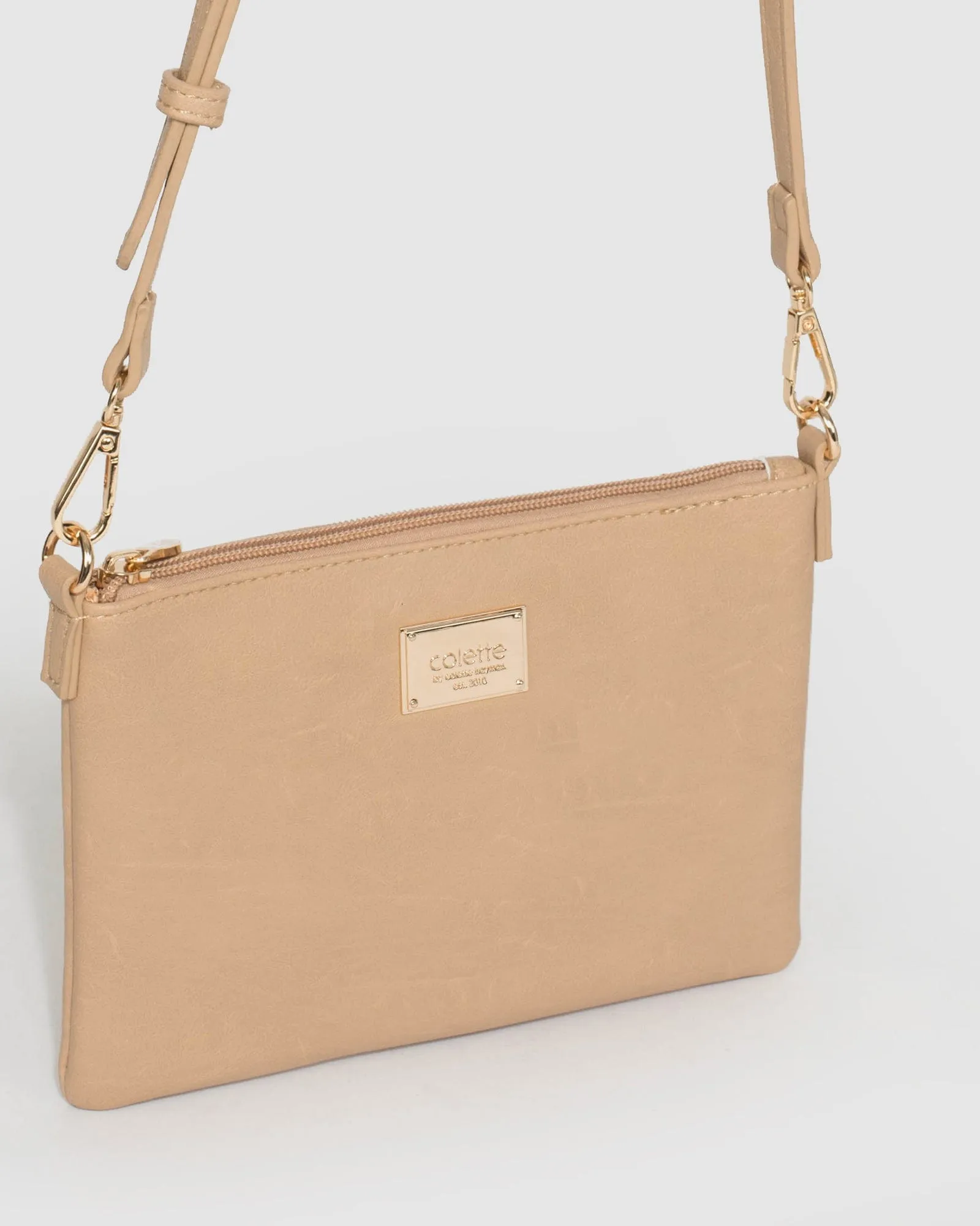 Beige Strap Crossbody Bag