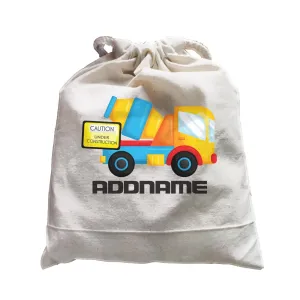 Birthday Construction Cement Mixer Addname Satchel