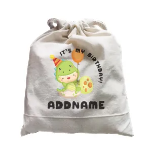 Birthday Dinosaur Happy Baby Wearing Dinosaur Suit It's My Birthday Addname Satchel