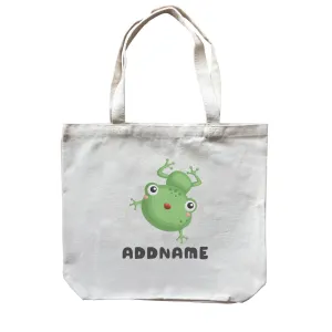 Birthday Frog Frog Happy Jumping Addname Canvas Bag