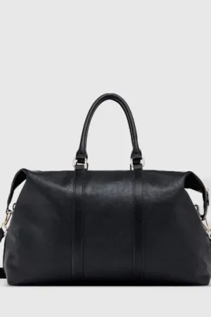 BOSTON BLACK WEEKENDER TRAVEL BAG