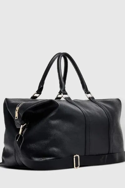 BOSTON BLACK WEEKENDER TRAVEL BAG