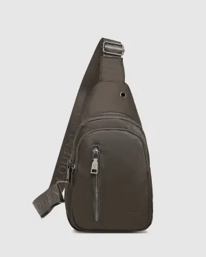 BOYD NYLON SLING BAG CHOCOLATE