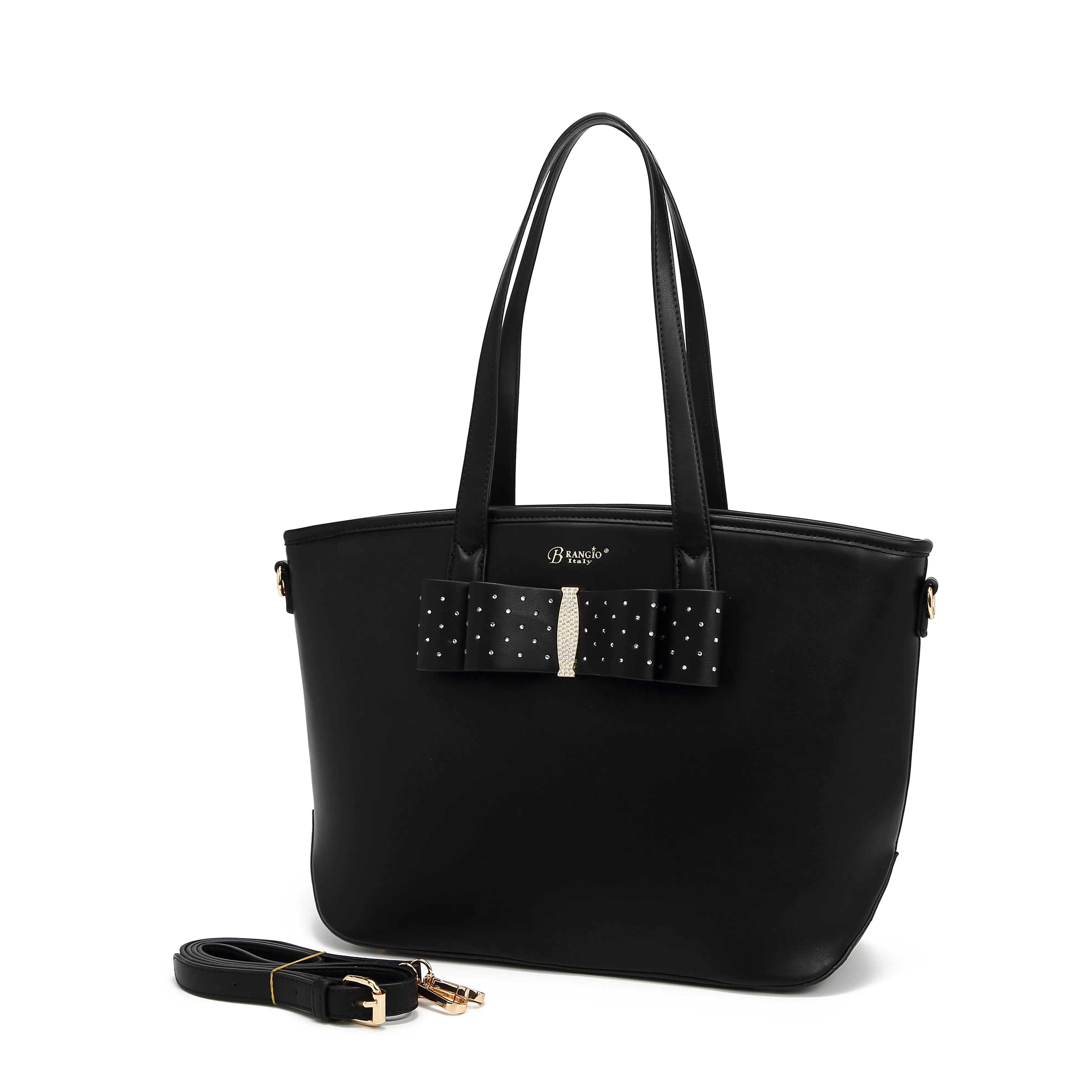 Brangio Elegant Bow Tote & Wallet Set