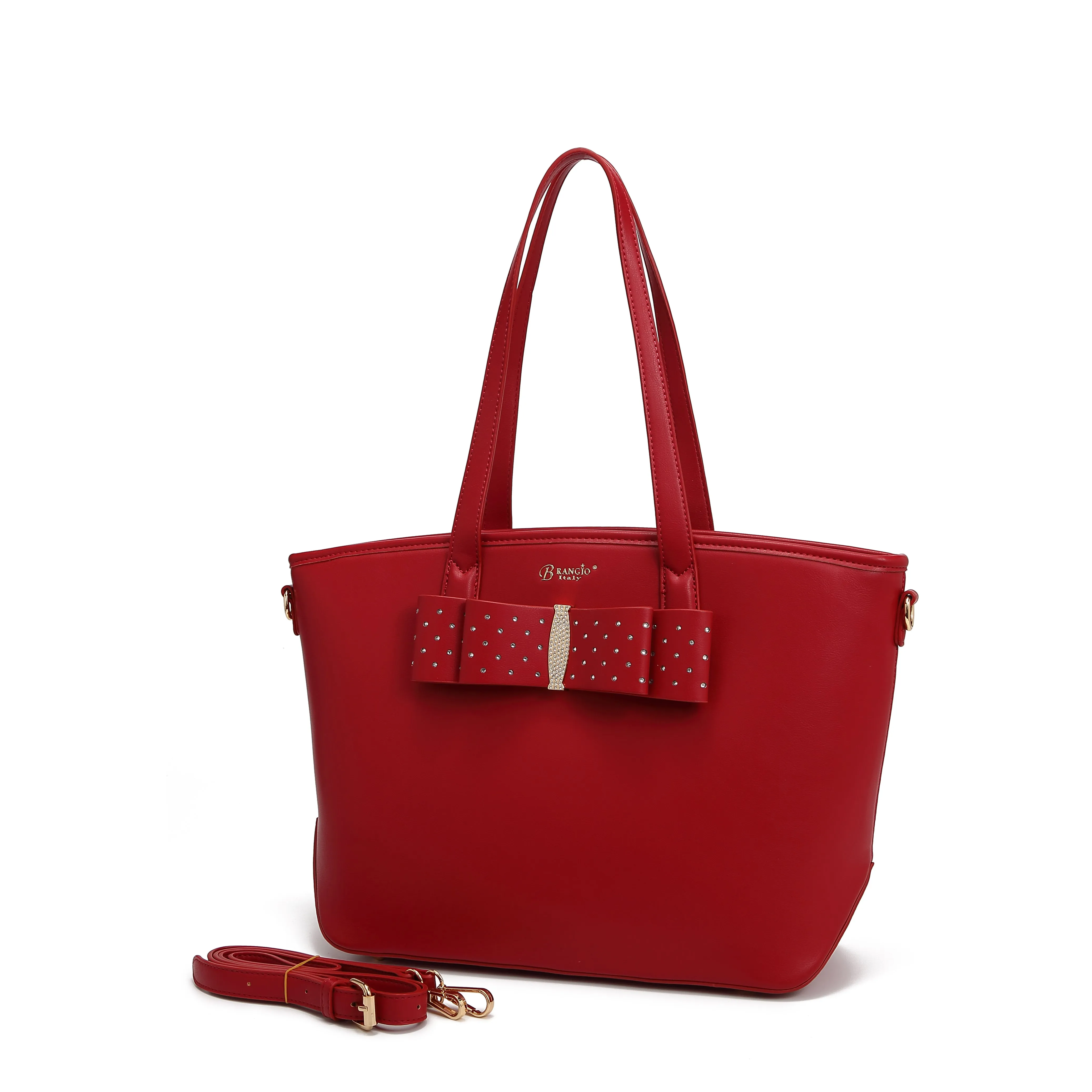 Brangio Elegant Bow Tote & Wallet Set