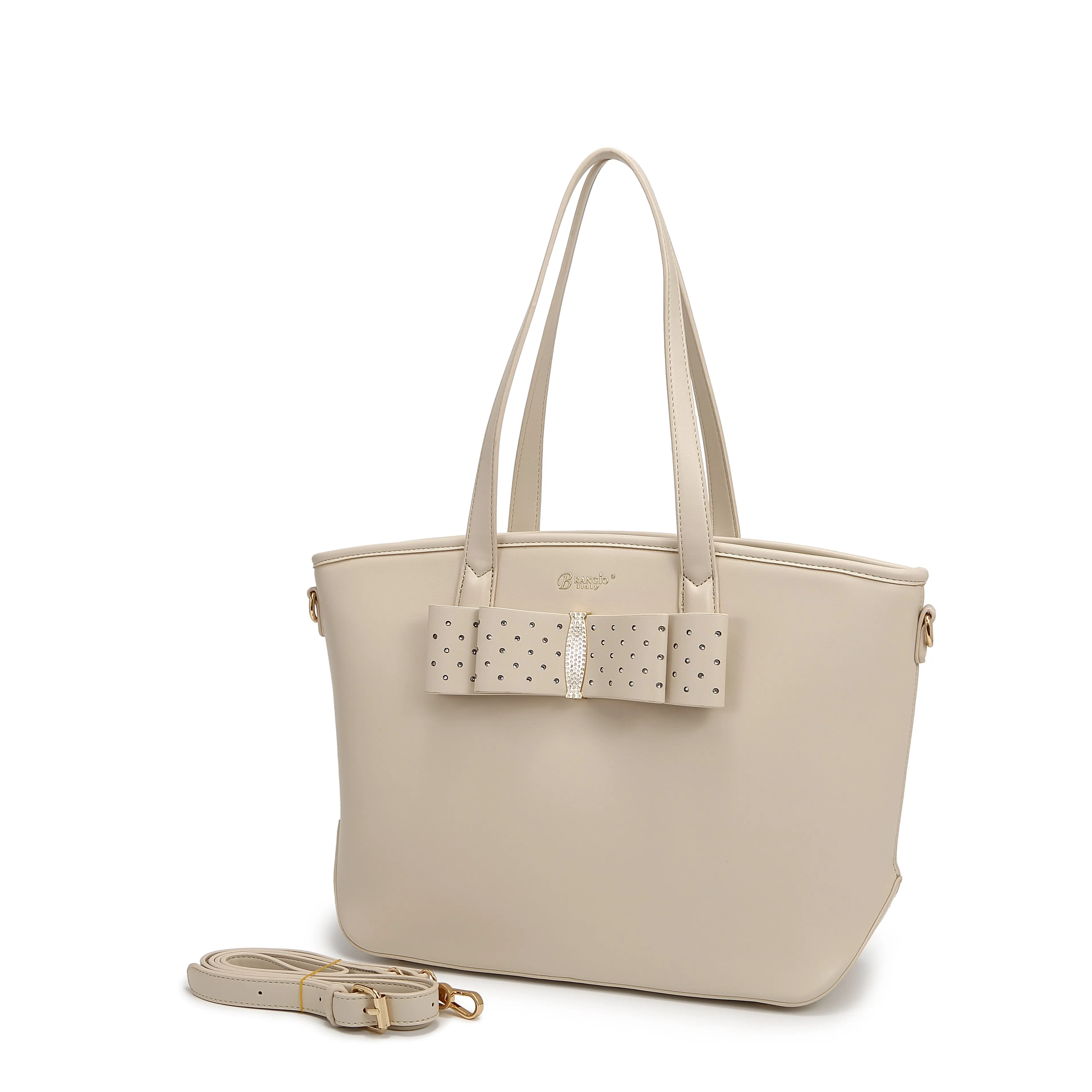 Brangio Elegant Bow Tote & Wallet Set