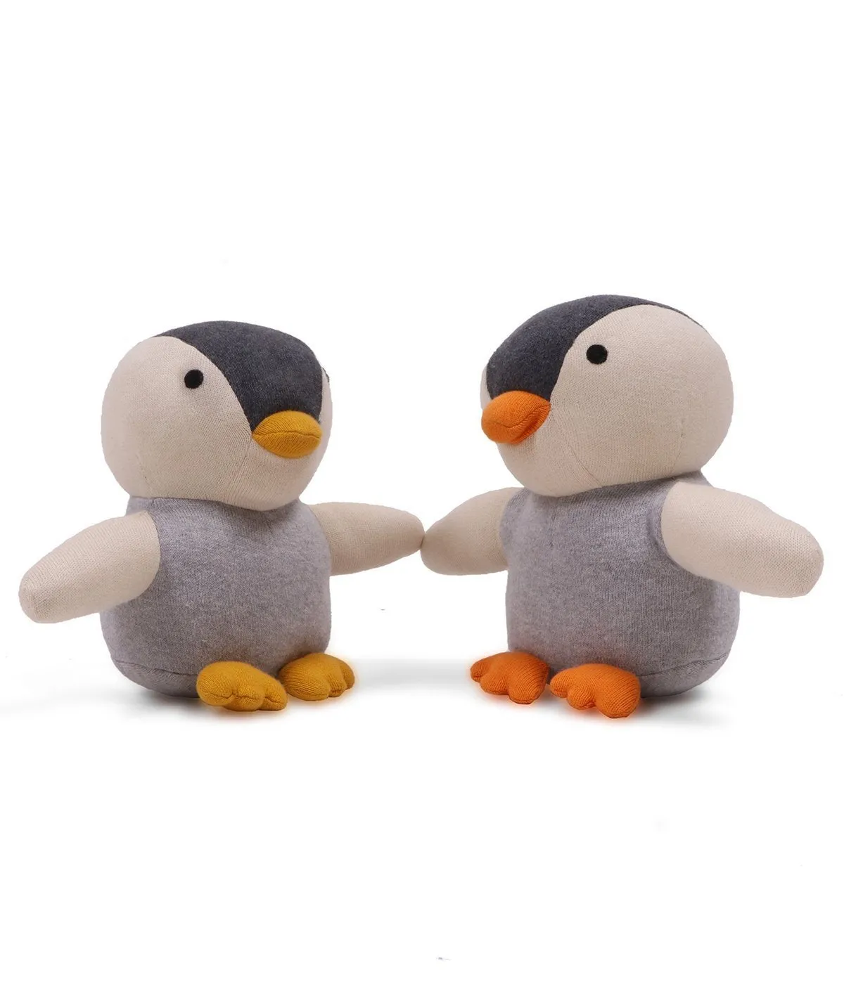 Bucky- The Penguin Multicolor 100% Cotton Knitted Stuffed Soft Toy for Babies / Kids