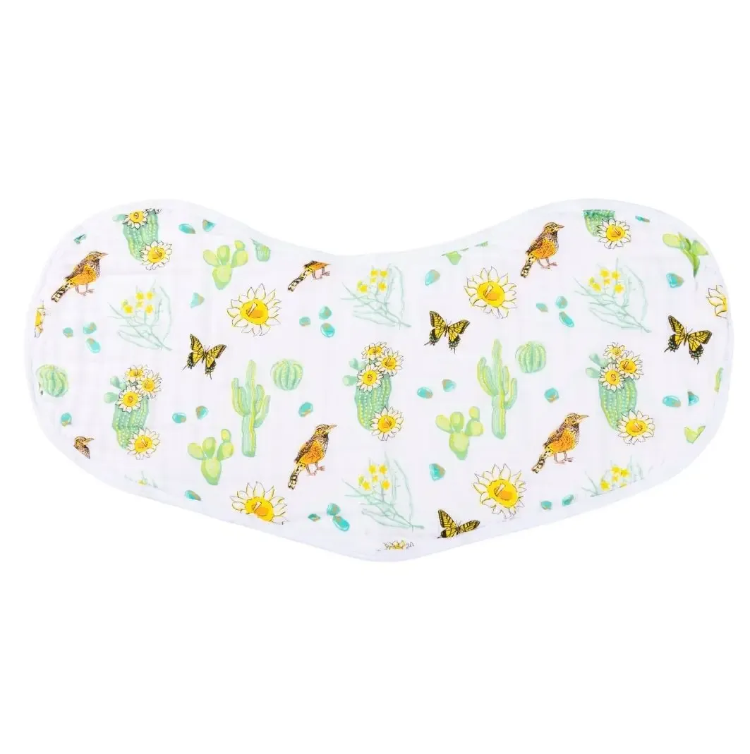 Cactus Bloom 2-in-1 Burp Cloth & Bib