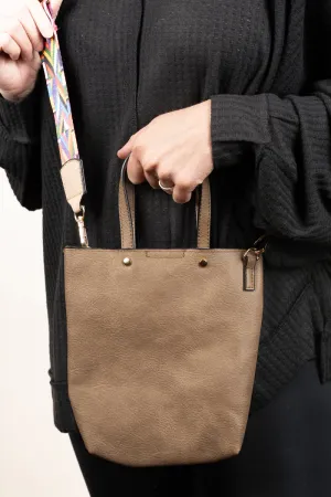 Camel Faux Leather Gwen Guitar Strap Purse