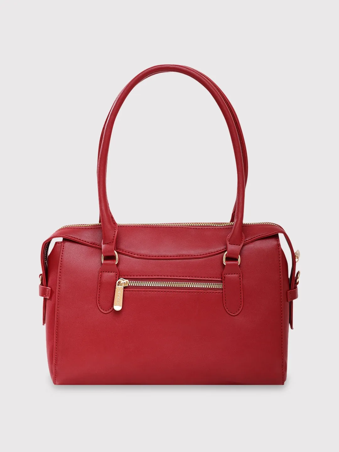 Caprese Vienna Satchel Small Red Solid Women'S Handbag Red