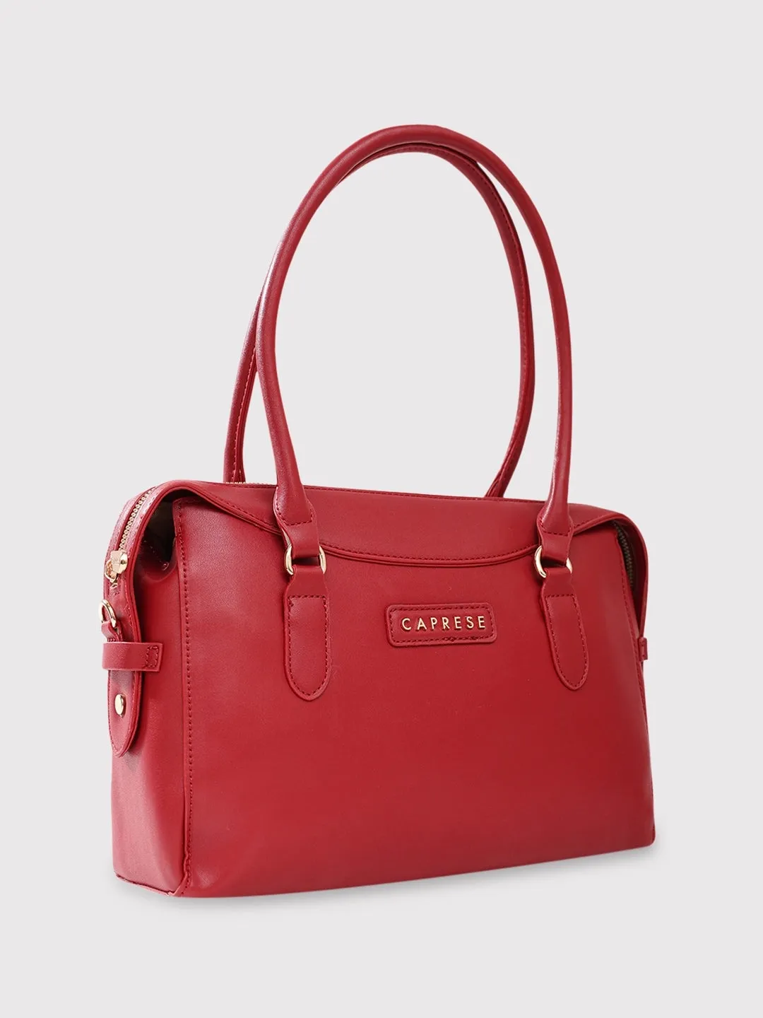 Caprese Vienna Satchel Small Red Solid Women'S Handbag Red