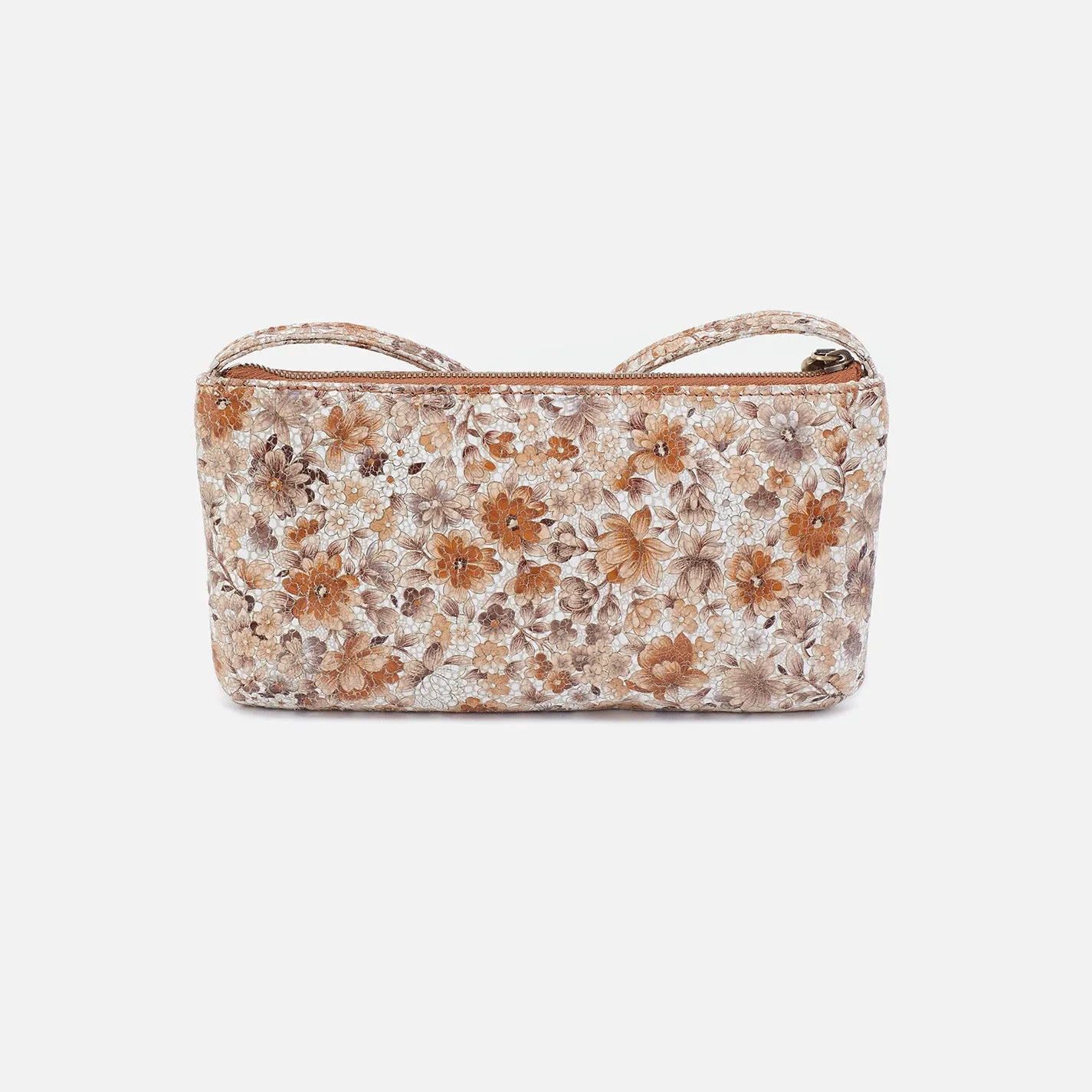 Cara Crossbody In Printed Leather - Sepia Bloom