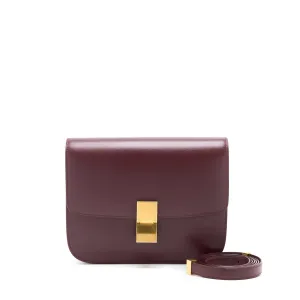 Celine Classic Medium Box Calfskin Burgundy
