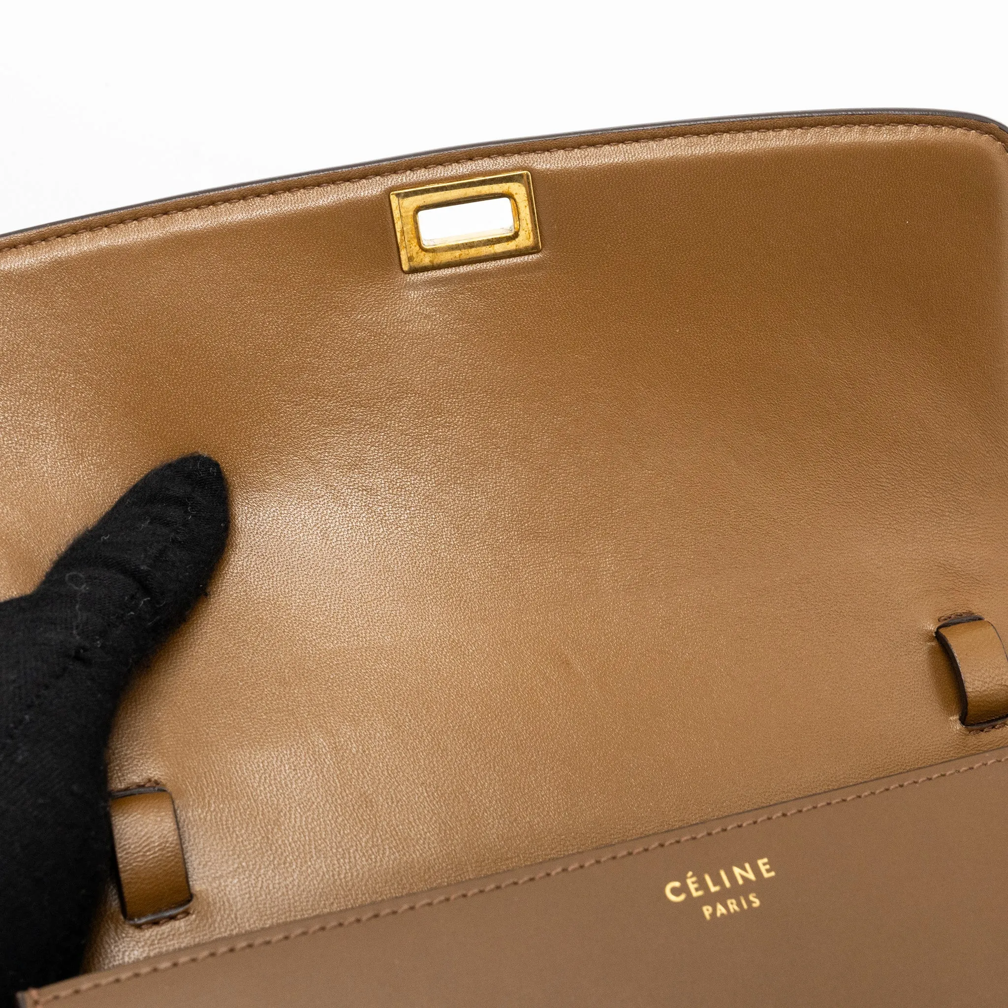 Celine Classic Medium Box Calfskin Tan