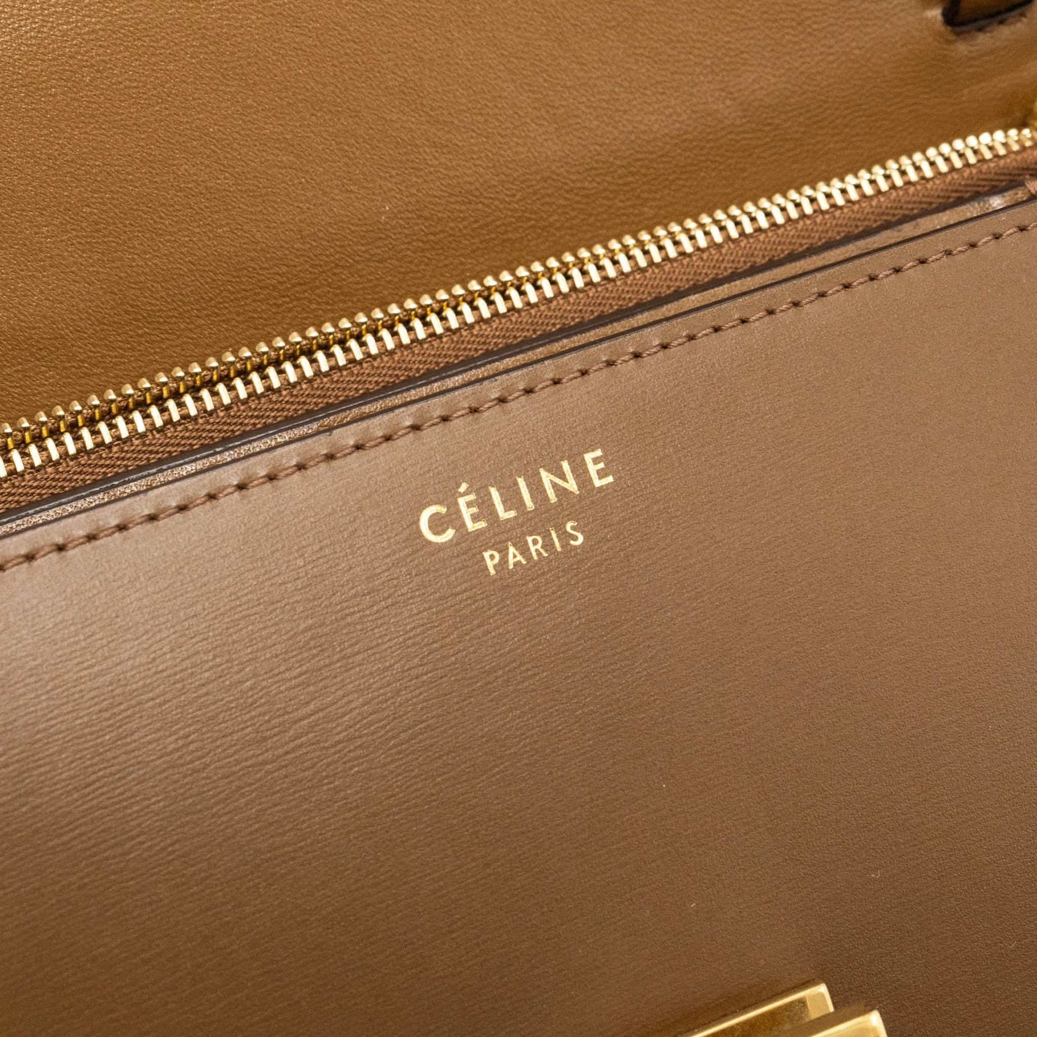 Celine Classic Medium Box Calfskin Tan