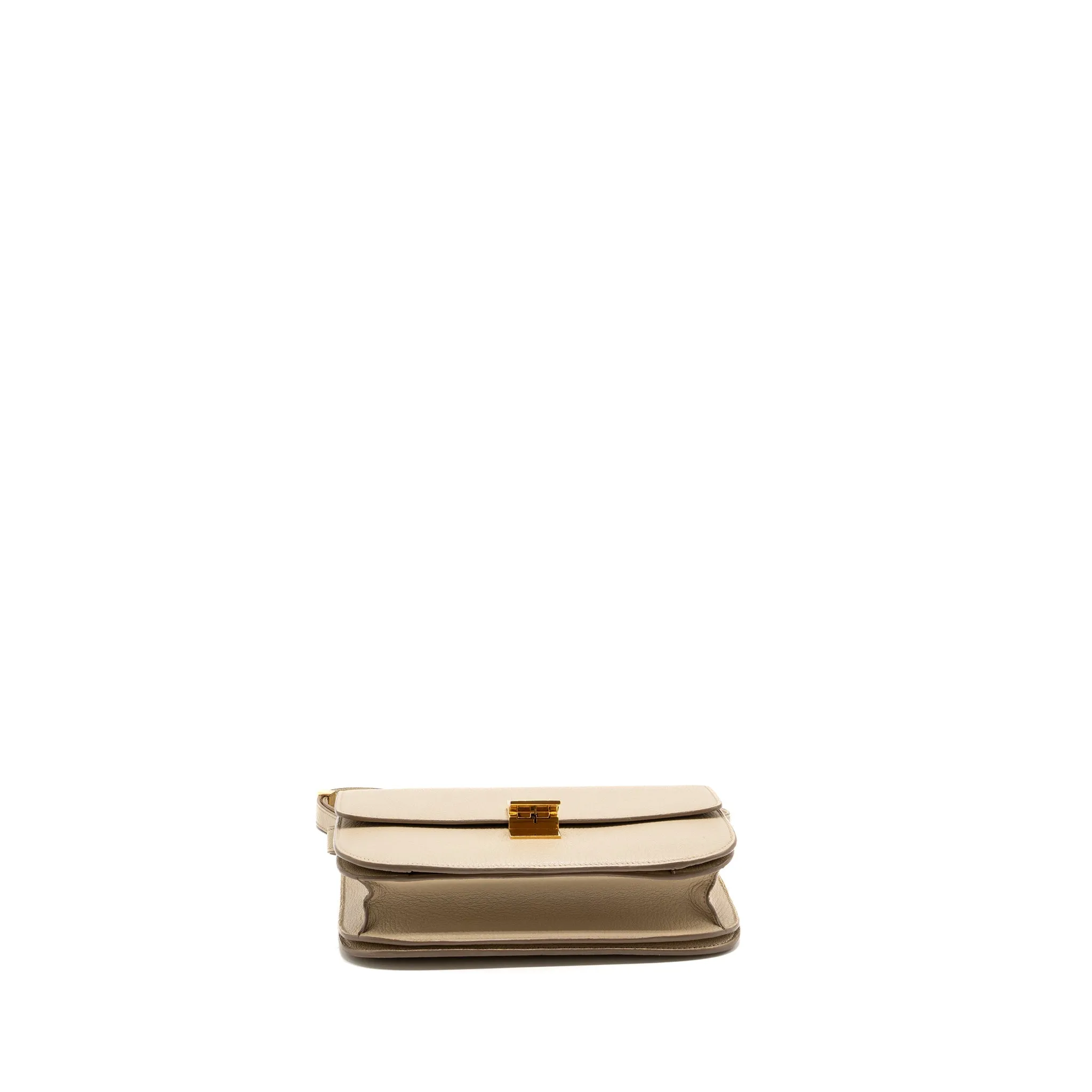 Celine medium classic box bag goatskin beige