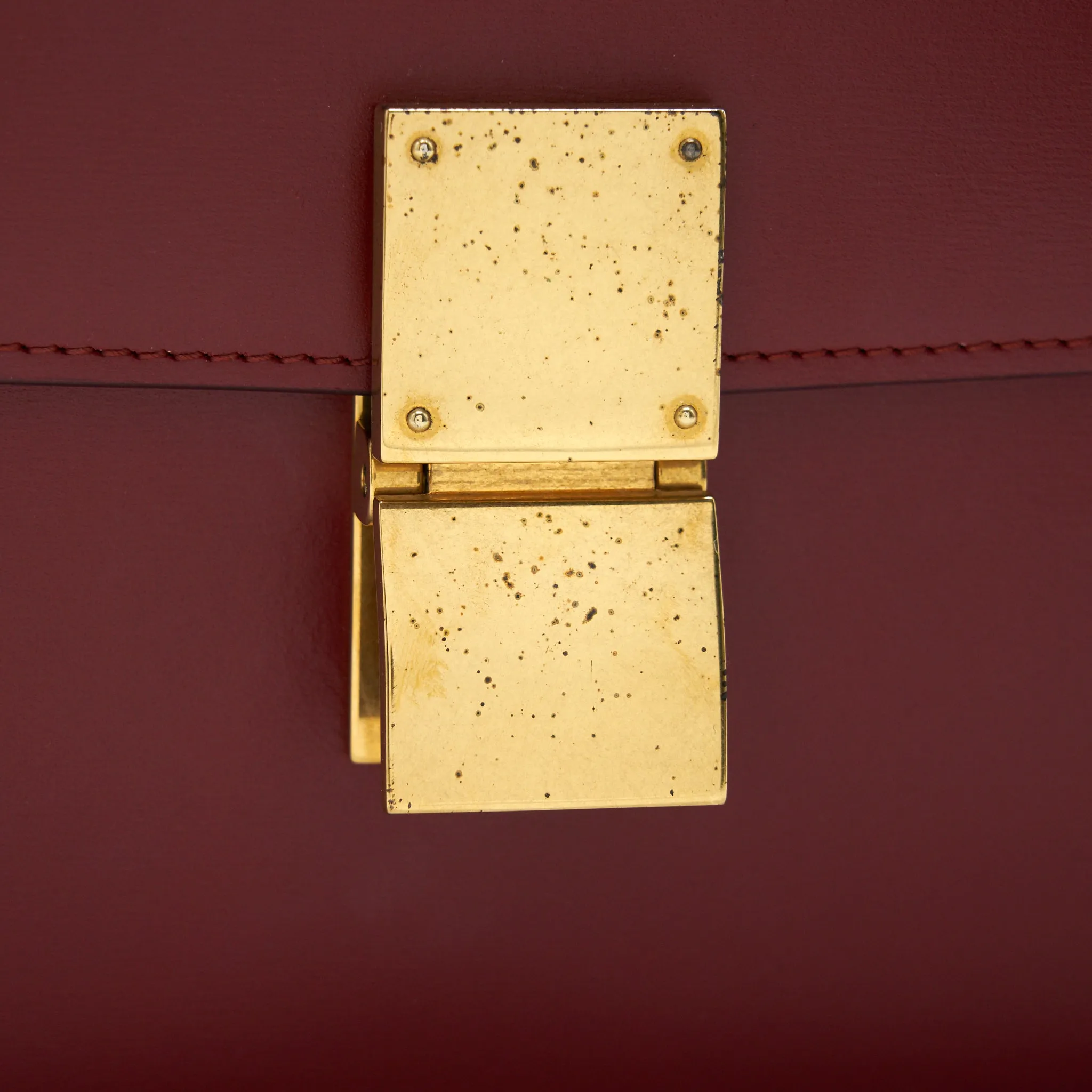 Celine Medium Classic Box Bag red