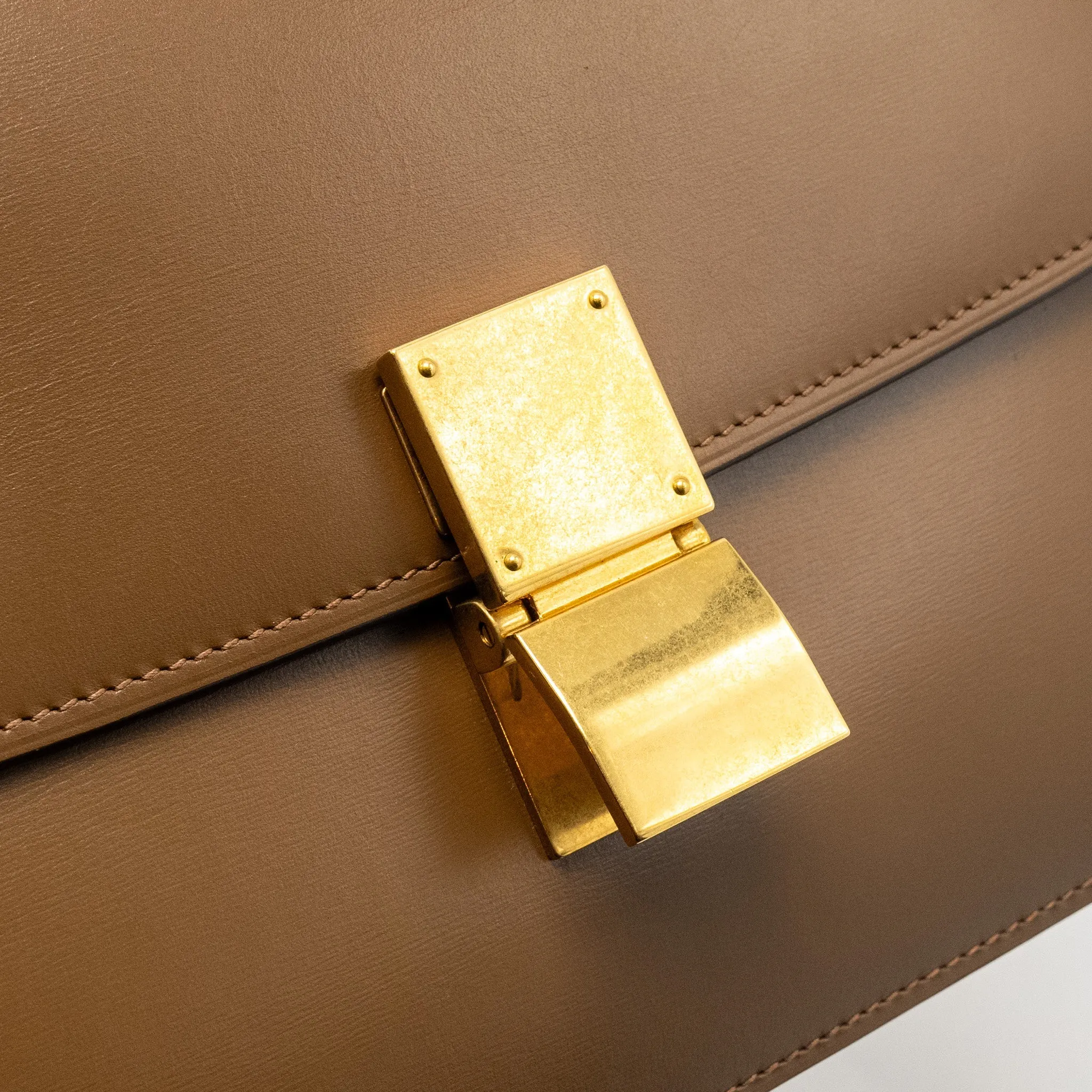 Celine Medium Classic Box Calfskin Camel