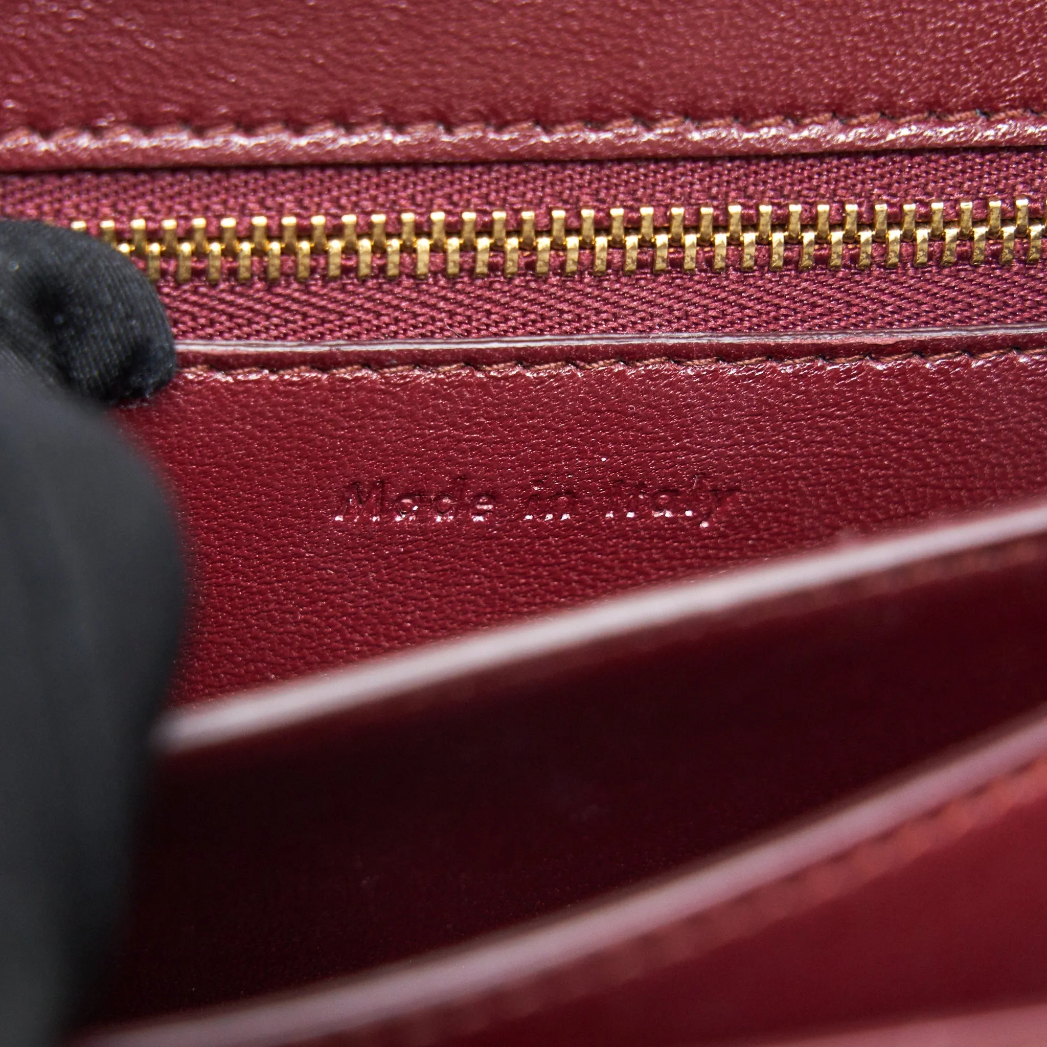CELINE SMALL CLASSIC BAG IN BOX CALFSKIN BURGUNDY