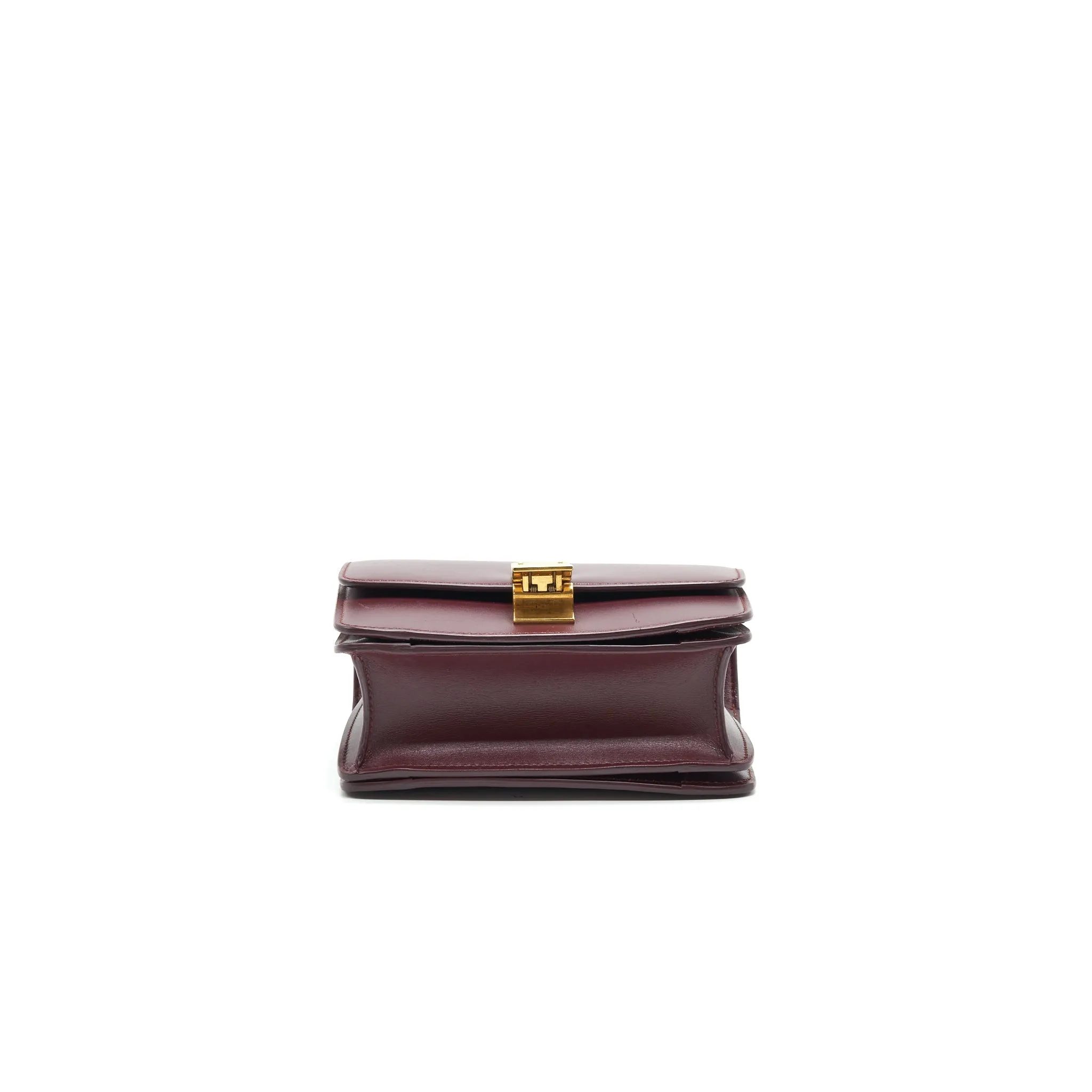 CELINE SMALL CLASSIC BAG IN BOX CALFSKIN BURGUNDY