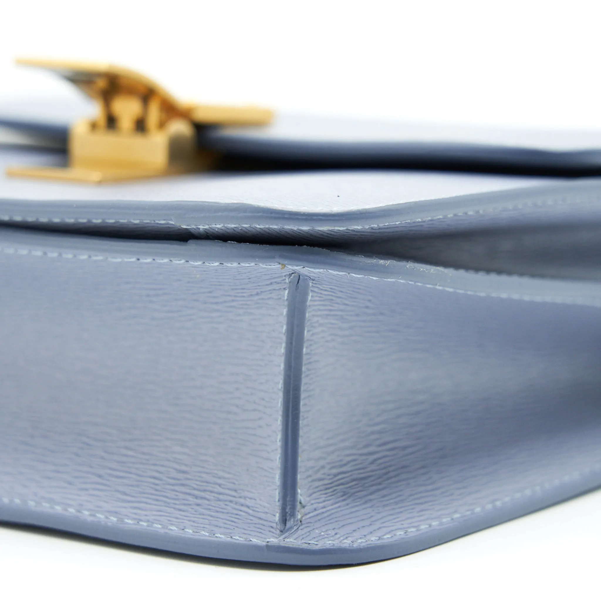 CELINE TEEN CLASSIC BAG IN CALFSKIN LIEGE ARCTIC BLUE