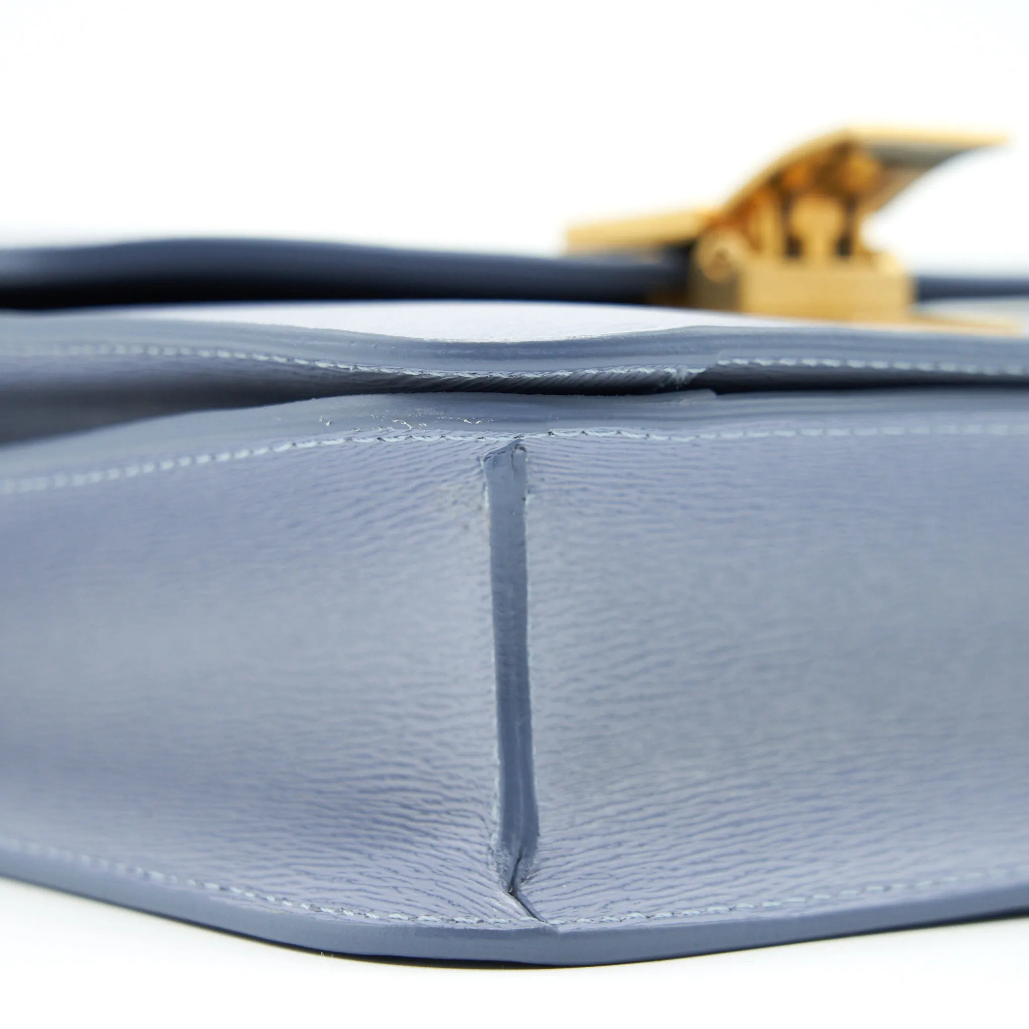 CELINE TEEN CLASSIC BAG IN CALFSKIN LIEGE ARCTIC BLUE