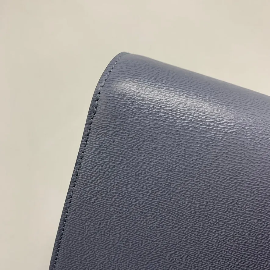 CELINE TEEN CLASSIC BAG IN CALFSKIN LIEGE ARCTIC BLUE