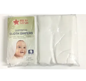 Cloth Diapers | 6 Pack | White | Red Star