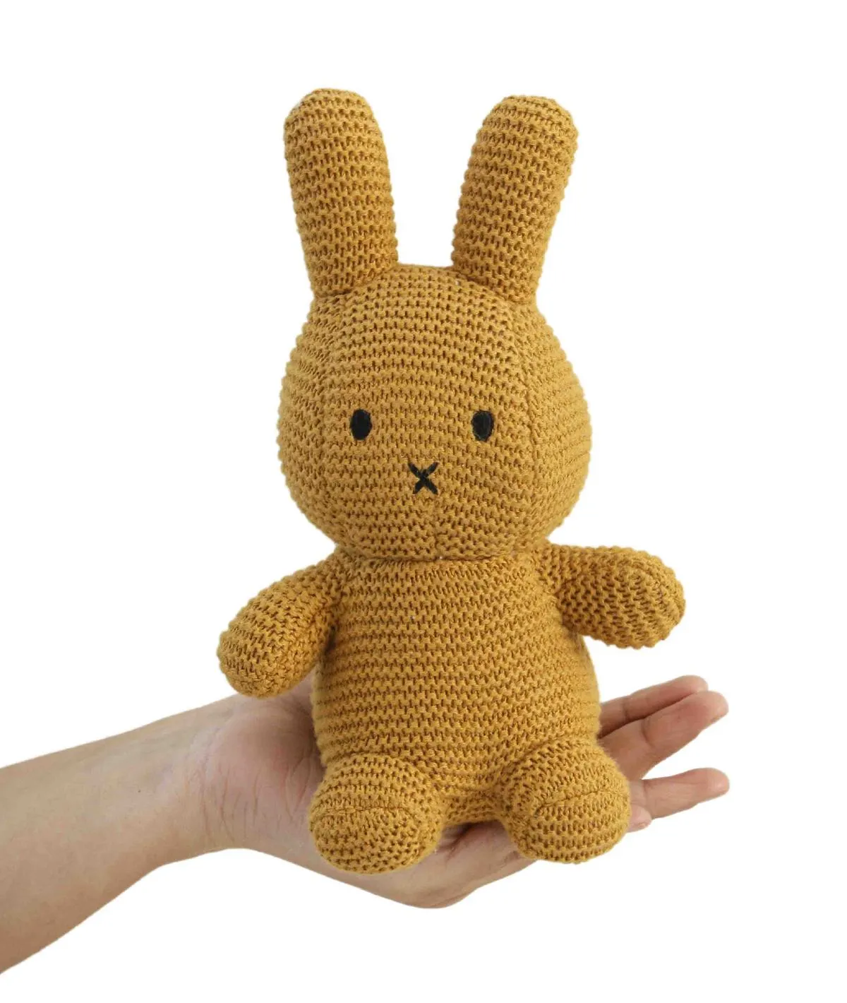 Coco Bunny Mustard 100% Cotton Knitted Stuffed Soft Toy for Babies / Kids