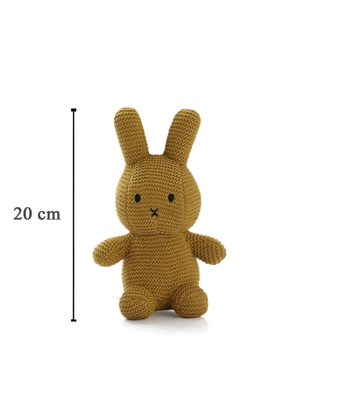 Coco Bunny Mustard 100% Cotton Knitted Stuffed Soft Toy for Babies / Kids