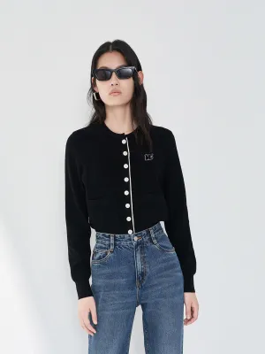 Contrast Placket Knitted Top