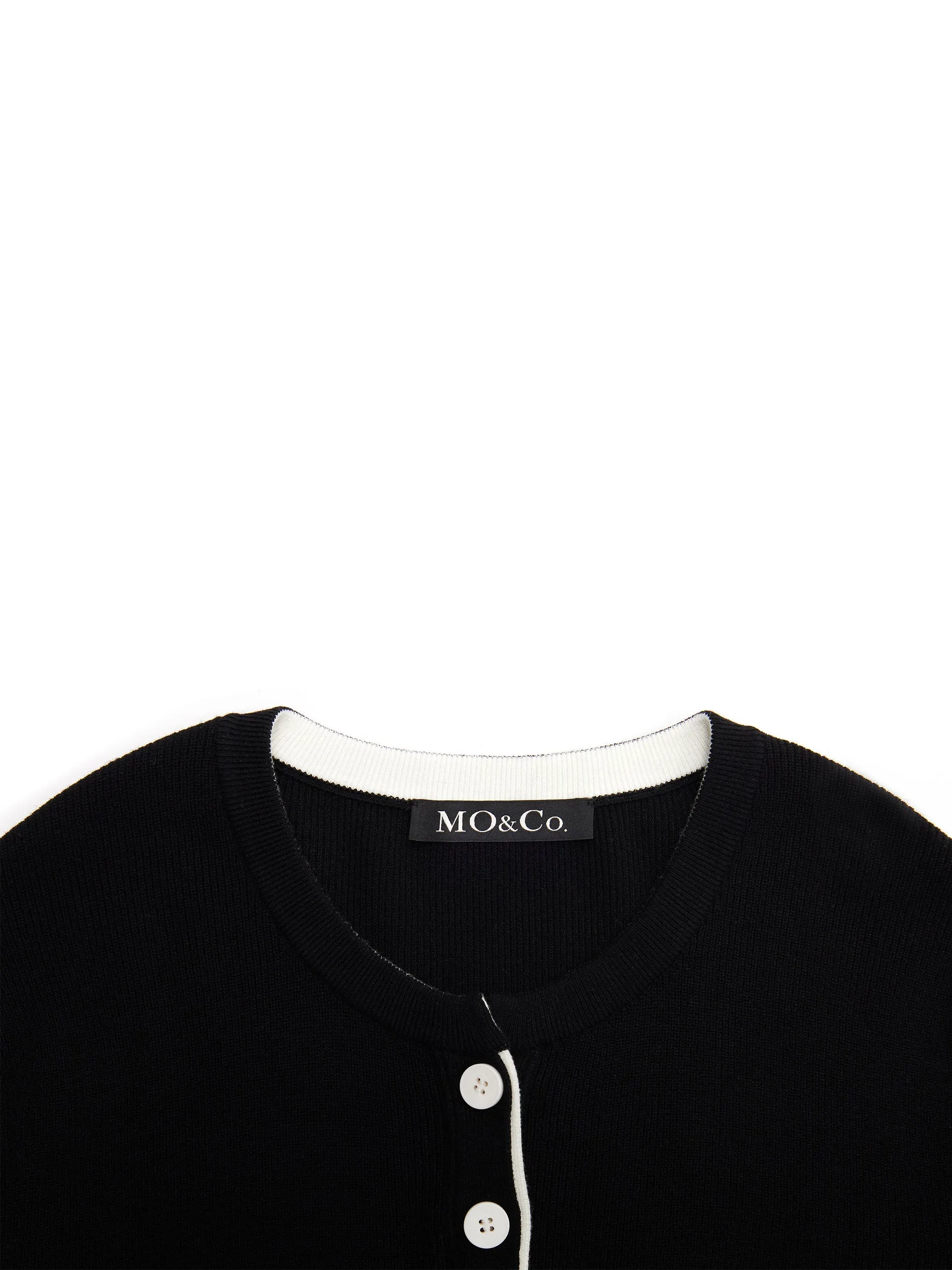 Contrast Placket Knitted Top