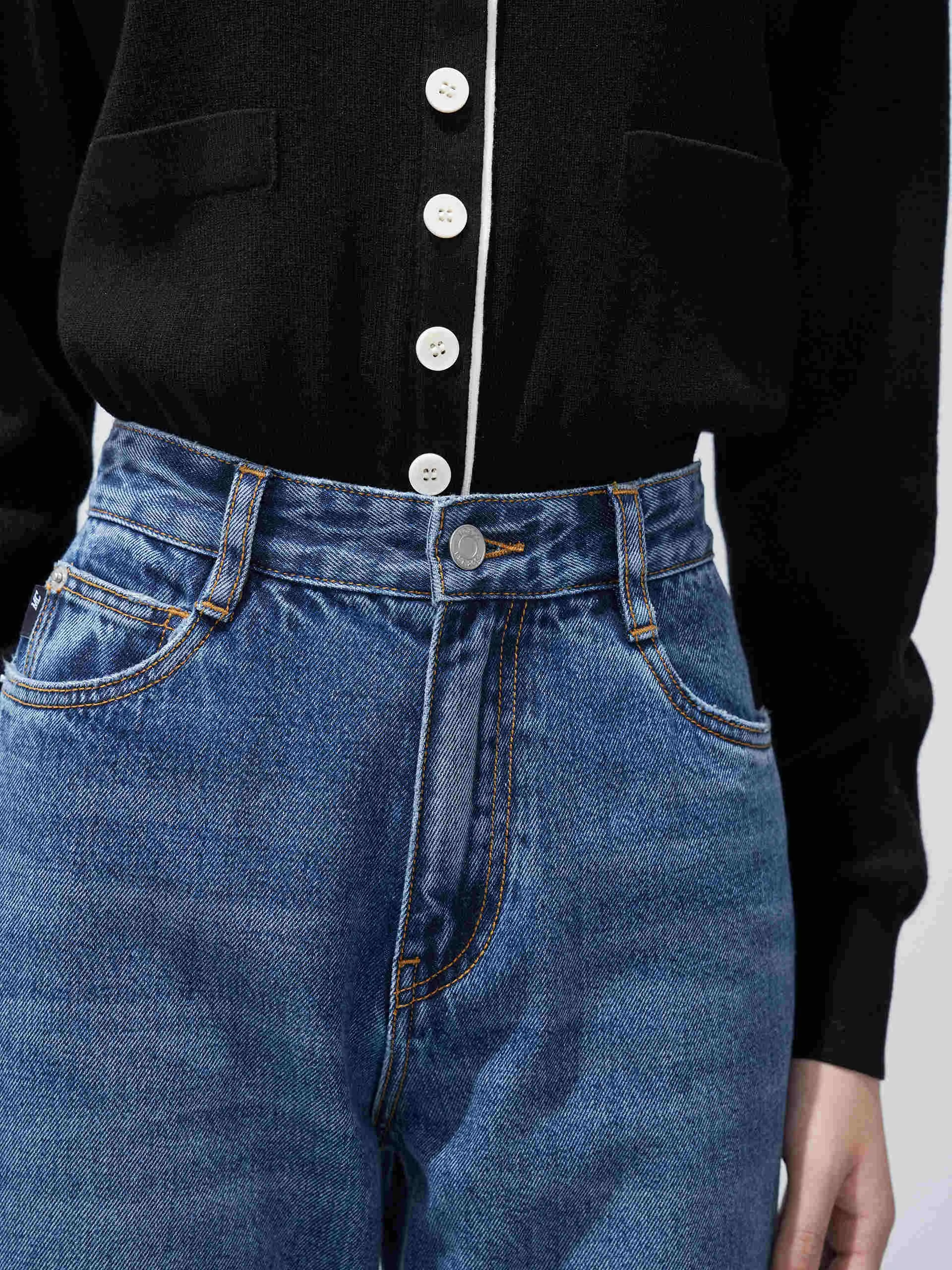 Contrast Placket Knitted Top