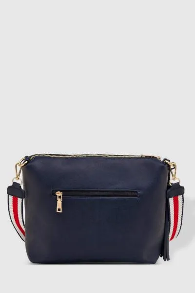 DAISY CROSSBODY BAG NAVY STRIPE GUITAR STRAP