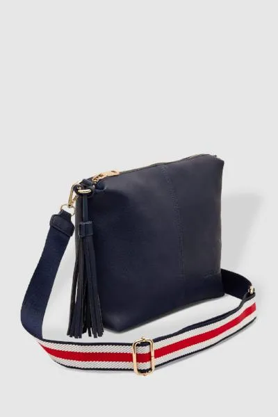 DAISY CROSSBODY BAG NAVY STRIPE GUITAR STRAP