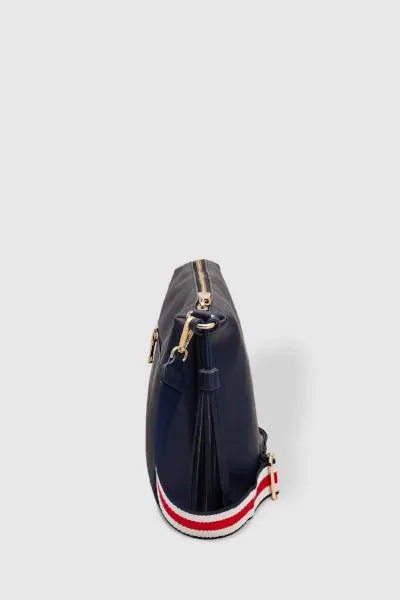 DAISY CROSSBODY BAG NAVY STRIPE GUITAR STRAP